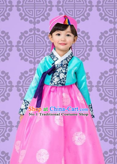 Top Korean Traditional Custom Made Birthday Princess Hanbok Complete Set for Girls