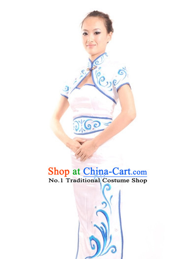 China Shop Chinese Fan Dance Costumes Girl Dancewear for Women