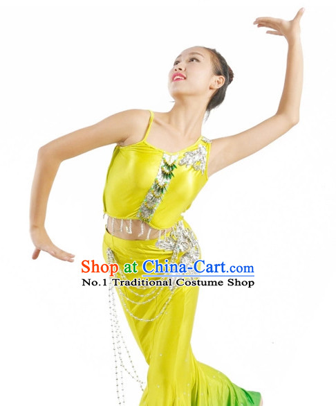 Custom Made Chinese Dai Group Dance Costumes Team Dance Costumes for Women