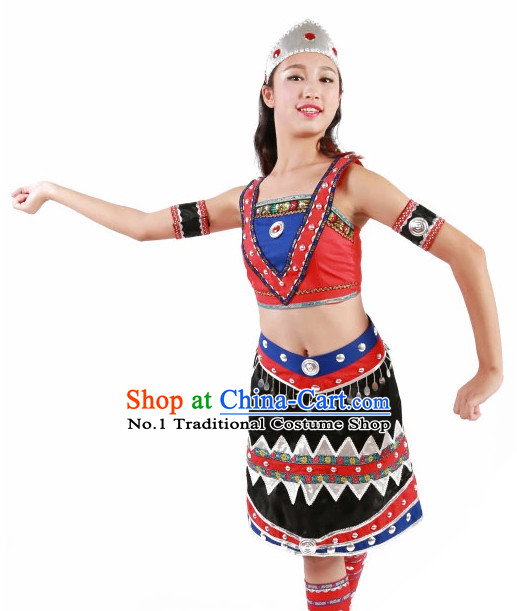 Custom Made Chinese Ethnic Group Dance Costumes Team Dance Costumes for Women