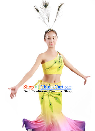 Custom Made Chinese Dai Minority Group Dance Costumes for Women