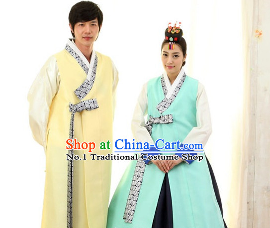 Korean Traditional Bridal Wedding Dress Complete Set for Brides and Bridegrooms