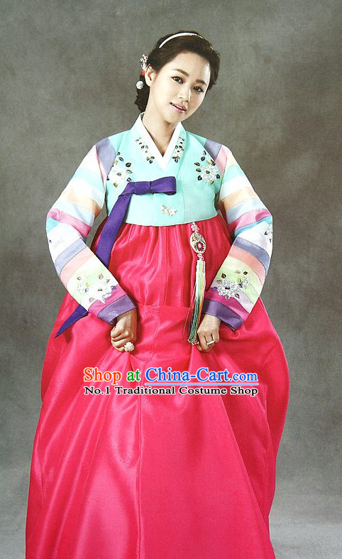 Korean Mother of the Bride Dresses Hanboks Complete Set