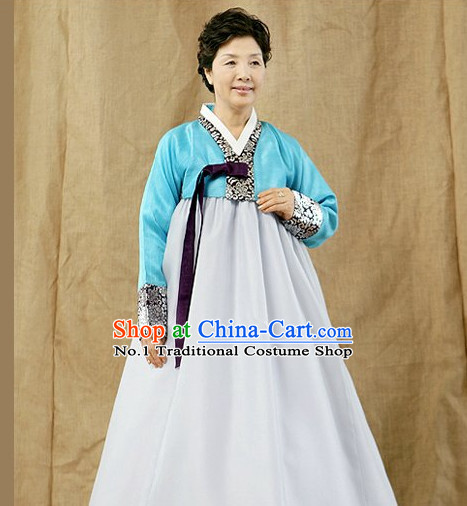 Traditional Korean Grandmother Hanbok Clothes Complete Set