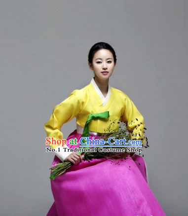 Korean Women Fashion Traditional Hanbok Wedding Dresses Complete Set