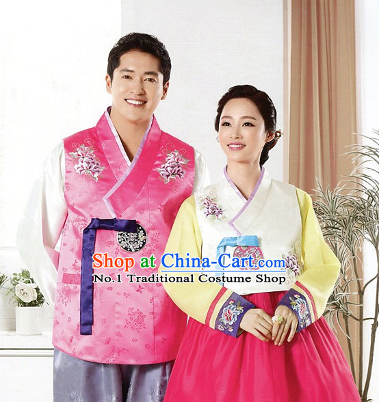 Korean Fashion Traditional Couple Dresses Complete Set for Women