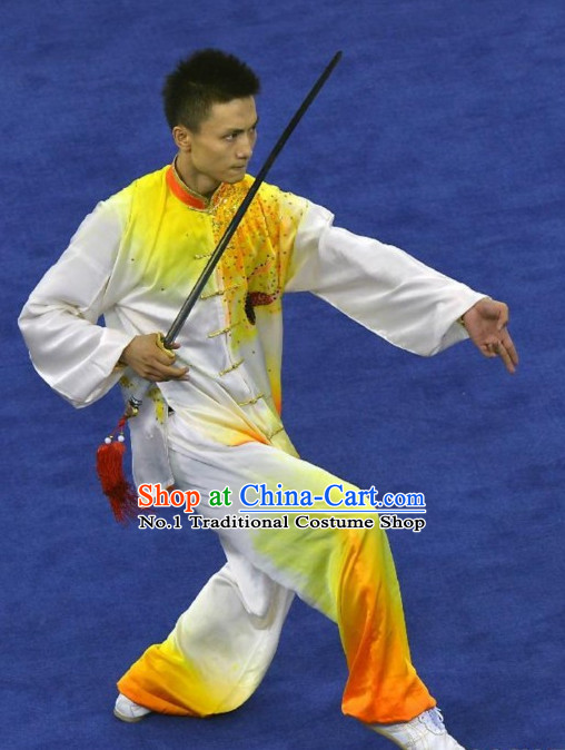 Top Asian Chinese Martial Arts Southern Fist Qi Gong Yoga Long Sleeved Uniform for Men