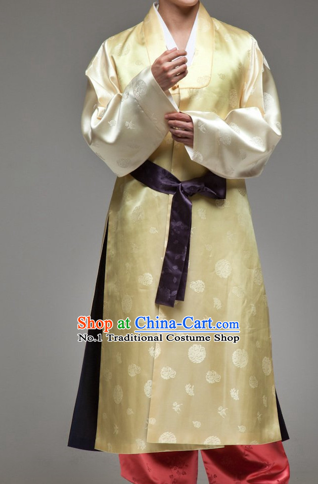 Korean Bridegroom Wedding Hanbok Clothes Complete Set for Men