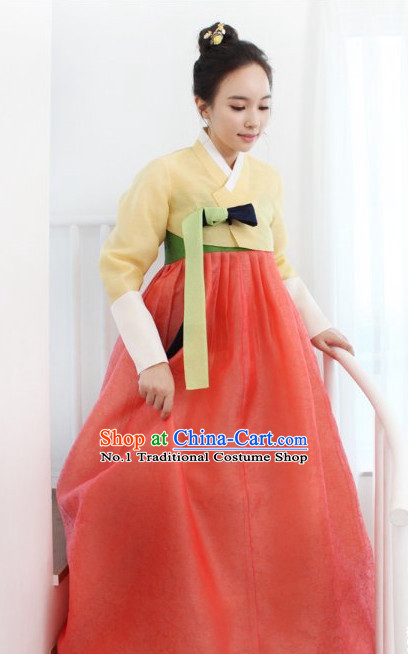 Top Korean Traditional Hanbok National Costumes Complete Set for Women