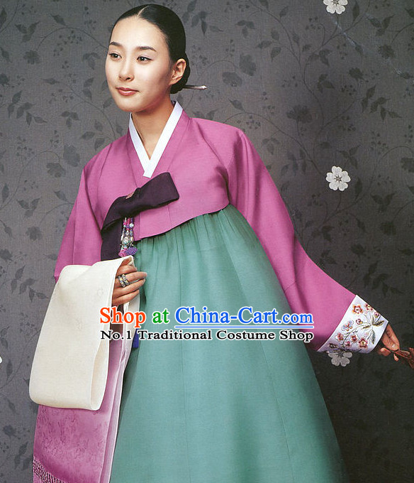 Top Korean Traditional Hanbok National Costumes Complete Set for Women