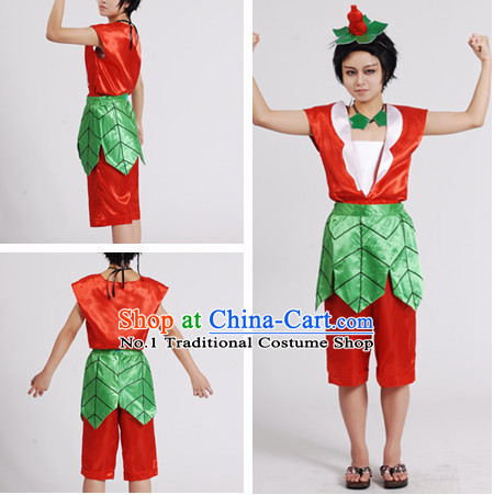 Chinese Cartoon Character Gourd Dolls Costume for Men or Kids