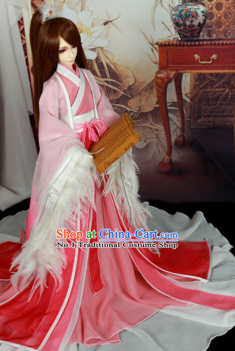 China Civilization Chinese Kimono Costume and Hair Jewelry Complete Set for Women