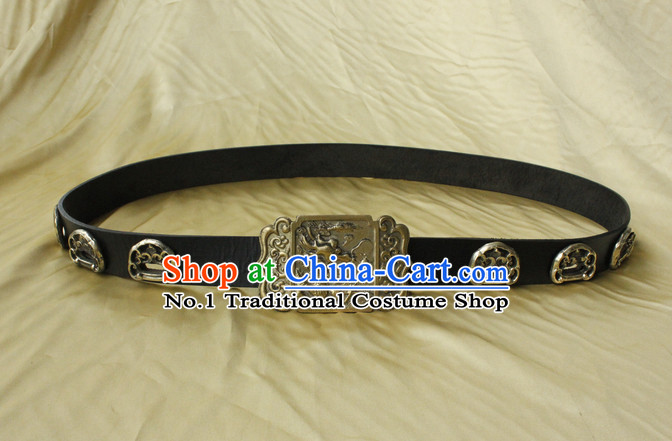 Handmade Chinese Ancient Long Black Feather Belt