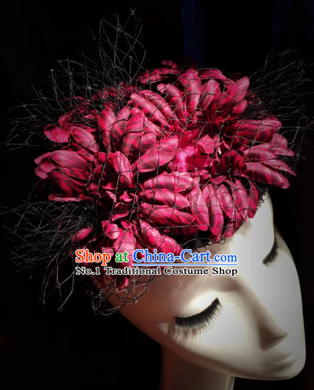 Stage Performance Handmade Flower Hair Fascinators Hair Slides Headpieces Hair Ornaments Set