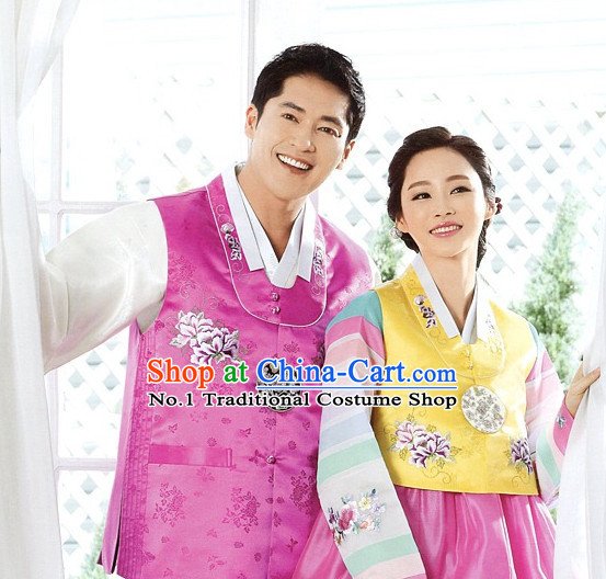 Korean Traditional Hanbok Formal Dresses Special Occasion Dresses for Couple