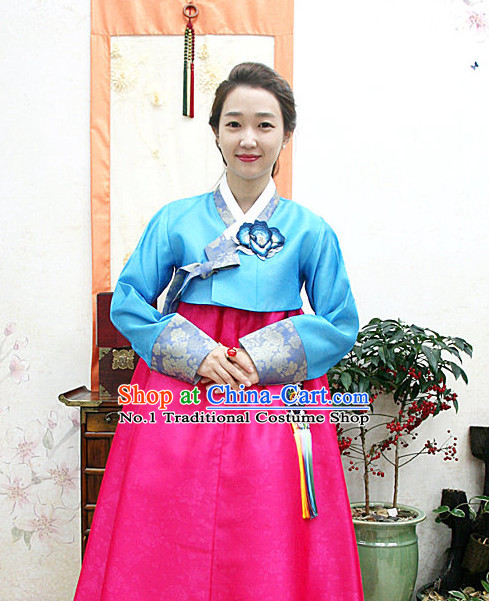 Traditional Korean Custom Made Special Day Customized Hanbok Eveing Dress Complete Set for Women