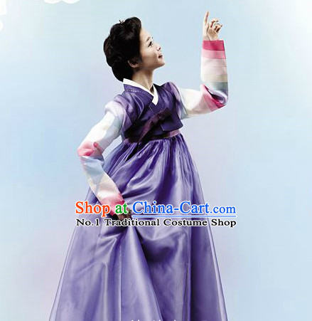 Traditional Korean Mother Custom Made Hanbok Costumes Complete Set for Ladies