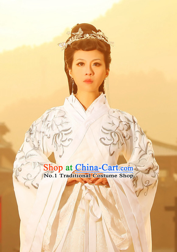 Chinese Classical Empress Clothes and Hair Accessories Complete Set