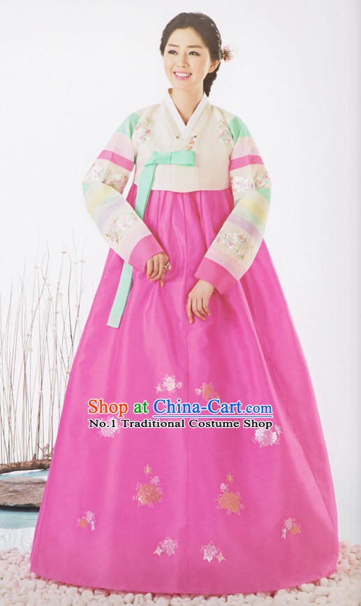 Korean Wife Traditional Dresses Hanbok Clothes Complete Set