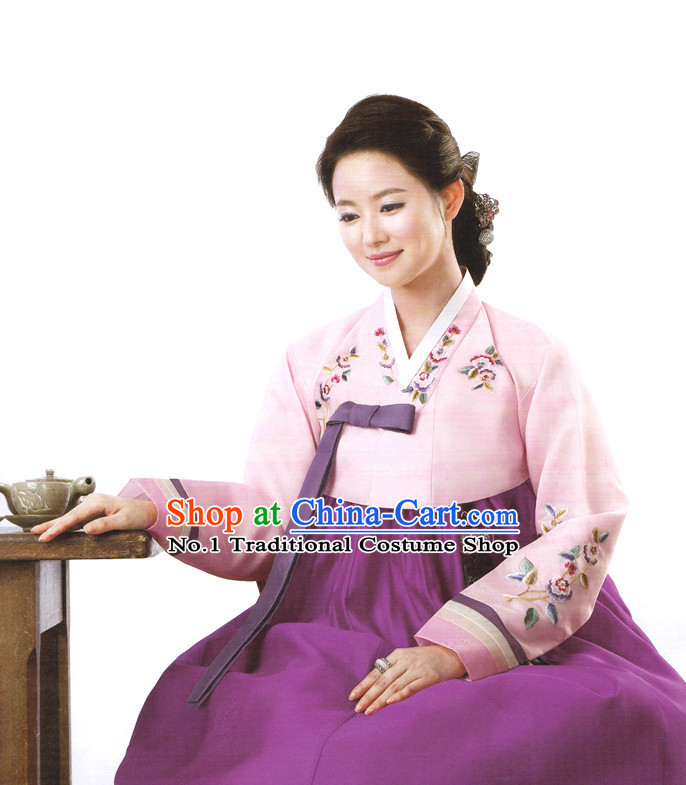 Korean Beautiful Wife Traditional Dresses Hanbok Clothes Complete Set