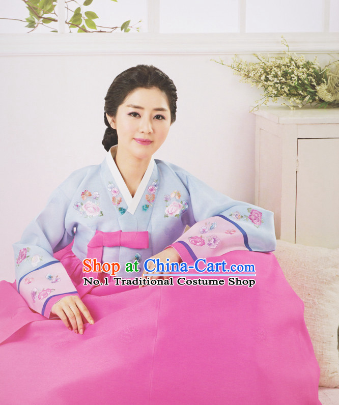 Korean Female Traditional Dresses Hanbok Suits Complete Set