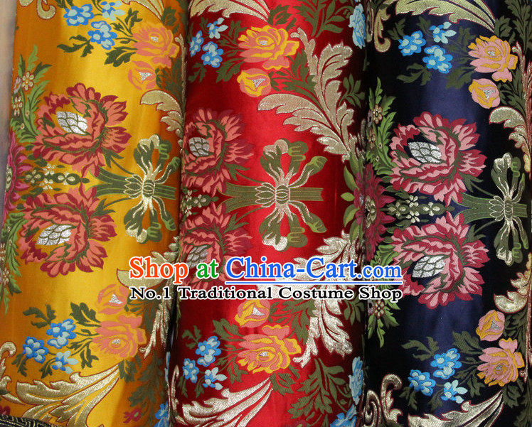 Tibetan Brocade Embroidered Fabric Dress Material