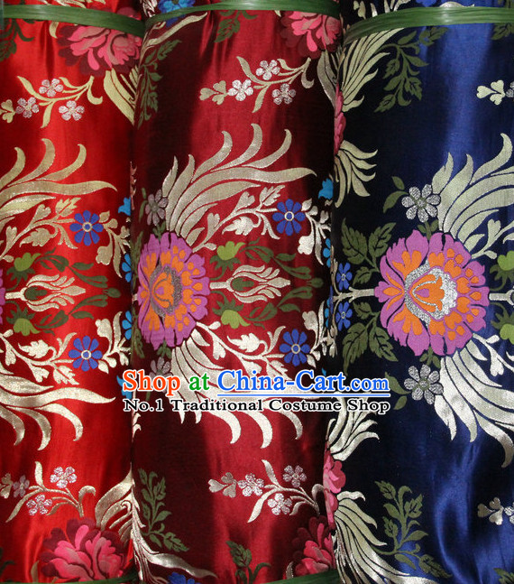 Tibetan Brocade Embroidered Fabric Dress Material