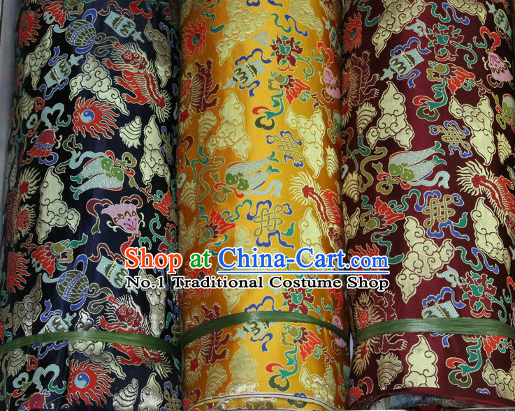 Asian Tibetan Brocades Embroidered Fabric Sewing Material