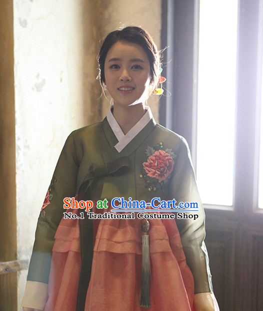 Korean Female National Costumes Traditional Costumes Hanbok Dress