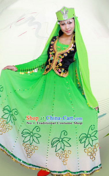 Chinese Xinjiang Dancing Costume Complete Set for Women