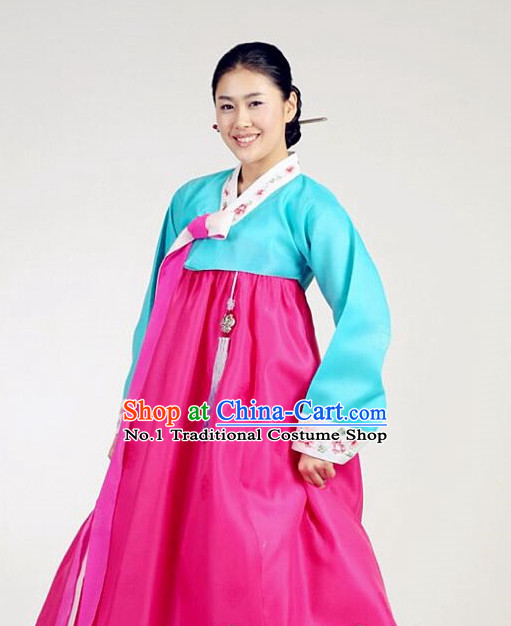 Korean Woman Traditional Clothes Hanbok Dress Shopping