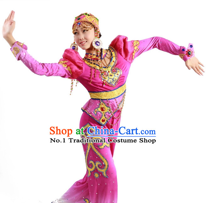 Chinese Mongolian Costumes and Hat for Women