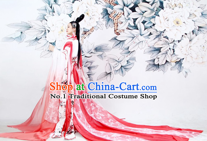 Chinese Princess Ancient Style Costumes and Hair Accessories Complete Set