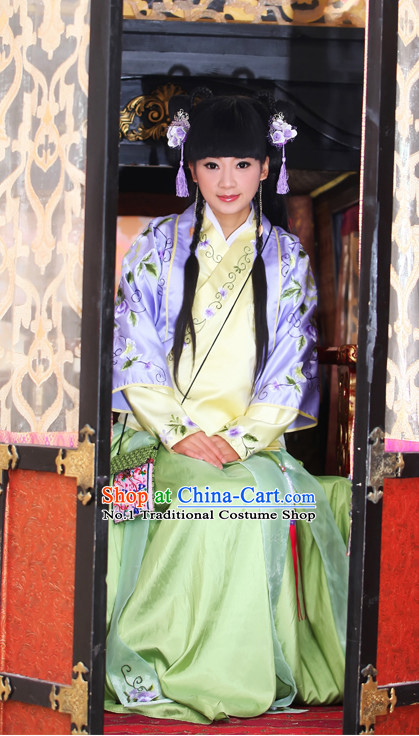 Ancient Chinese Descendants of Royal Families Costume Noble Birth Women Costumes Complete Set