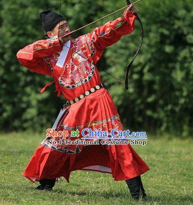 Chinese Traditional Clothing Chinese Ancient Archer Official Costume and Hat