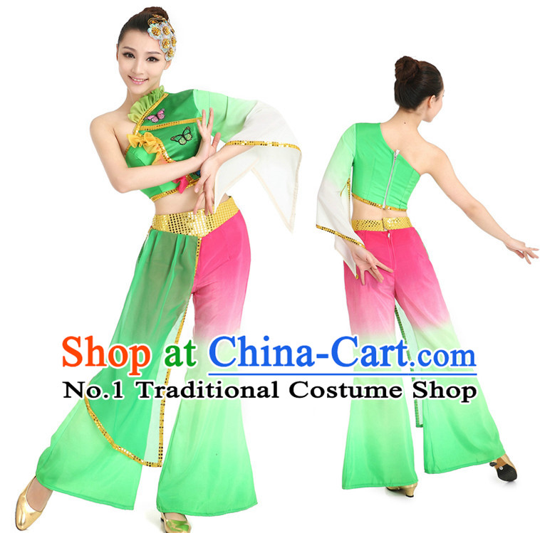 Chinese Girls Dancewear Fan Dance Stores online and Headpieces for Women