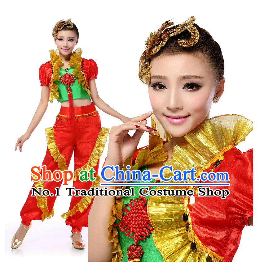 Chinese Traditional Drum Beating Dance Costumes Discount Dance Dostumes Discount Dance Supply for Women