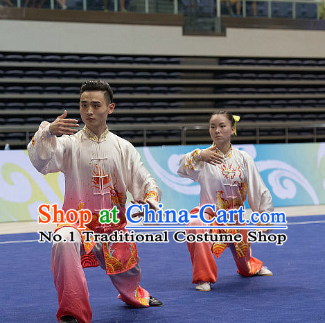 Top Color Changing Tai Chi Costumes Taijiquan Costume Aikido Chikung Tichi Uniforms Quigong Uniform Thaichi Martial Art Qi Gong Combat Clothing Competition Uniforms for Men or Women