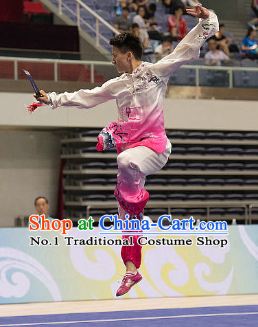 Top Embroidered Tai Chi Swords Championship Costumes Taijiquan Uniforms Quigong Uniform Thaichi Martial Arts Qi Gong Combat Clothing Competition Clothes