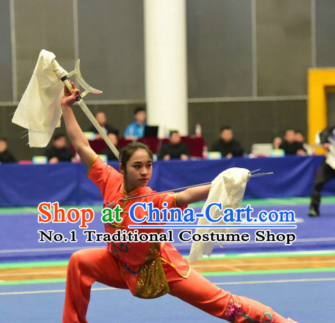 Top Chinese Kung Fu Sword Uniforms Kungfu Uniform Martial Arts Competition Costumes for Women