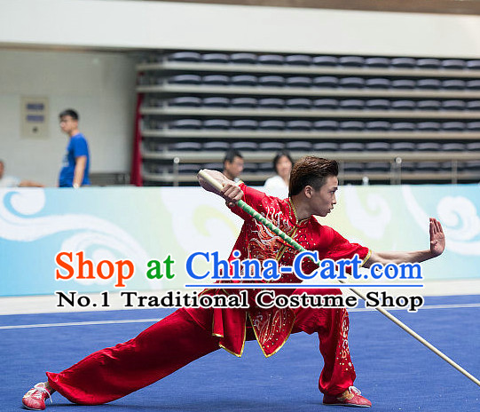 Top Chinese Kung Fu Stick Wooden Dummy Hung Gar Taekwondo Gear Taekwondo Equipment Kung Fu Moves Chinese Kungfu Costume Wing Chun Costumes Competition Uniforms