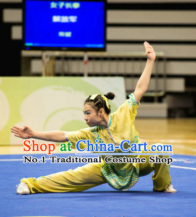 Top Chinese Martial Arts Competition Uniform Kung Fu Suit Gongfu Uniforms for Women