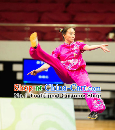 Top Chinese Martial Arts Competition Uniform Kung Fu Suit Gongfu Uniforms for Women