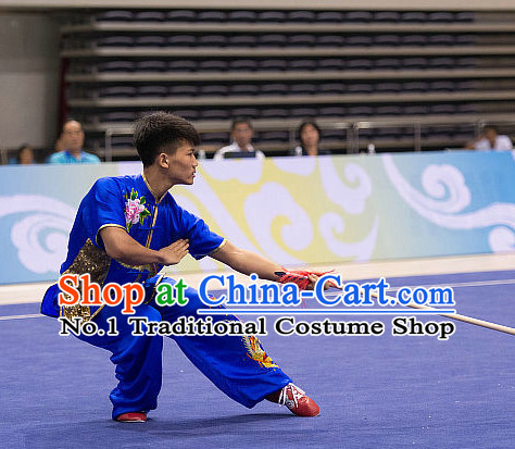 Top Martial Arts Competition Uniform Kung Fu Suit Eagle Fist Mantis Fist Boxing Monkey Fist Gongfu Costumes Complete Set for Men