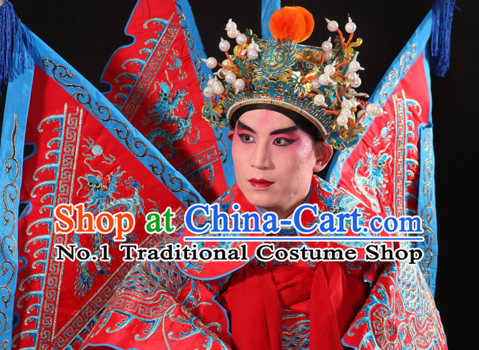 Chinese Traditional Handmade Opera Wu Sheng Superhero Helmet