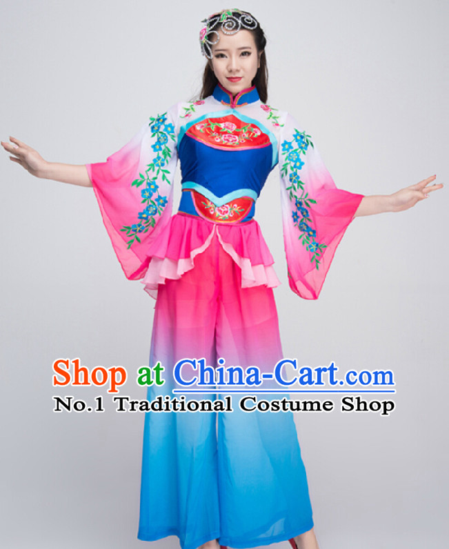 Traditional Chinese Flower Dance Costumes for Competition