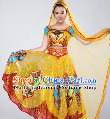 Indian Girls Dancewear Dance Costumes for Competition