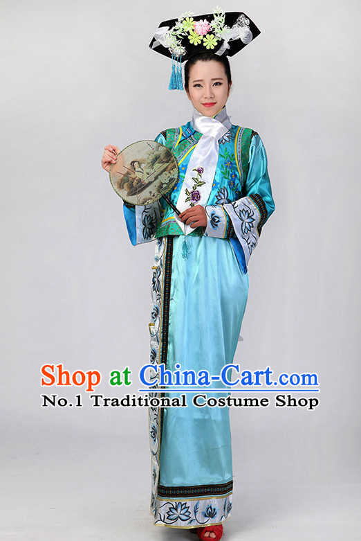 Chinese Qing Dynasty Style Classical Girls Dancewear Dance Costumes for Competition