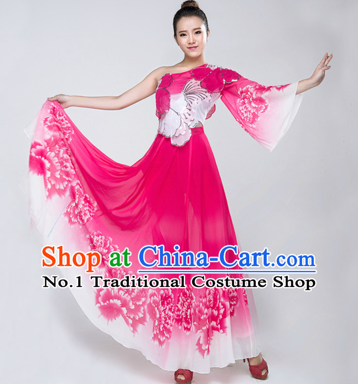 Chinese Lyrical Dance Costumes Girls Dancewear Dance Costume for Competition