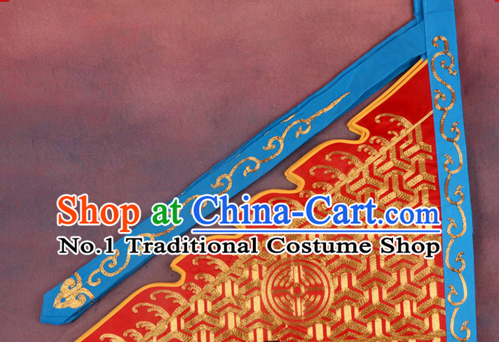 Chinese Peking Opera Beijing Opear Male Costumes Armor Flags